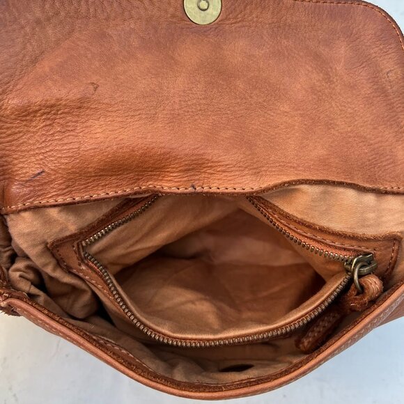 Sundance Brown Leather Studded Crossbody Bag - Picture 4 of 13